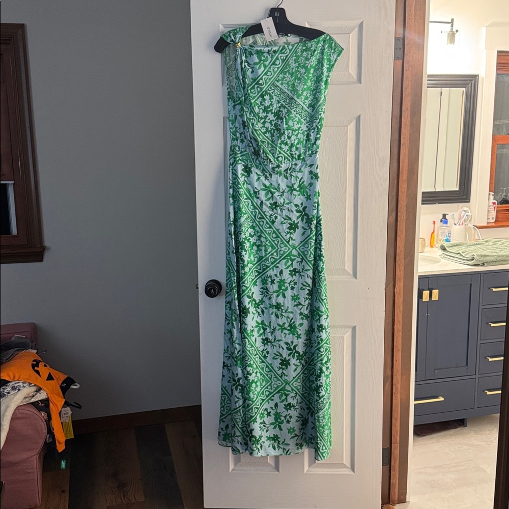 Derek Lam Kelly Green Multi Dress